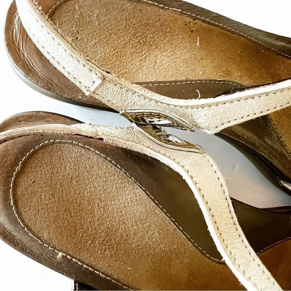 NAOT Metallic Leather‎ Sandals Size 40 Israel Summer Sheen Dance Formal Dressy - Picture 6 of 10